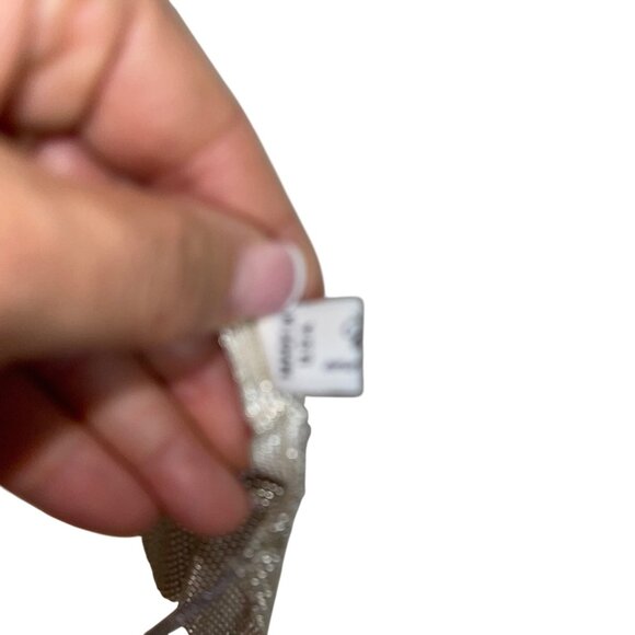 Whiting Davis Vintage 1970s Womens Top One Size Silver Halter Mesh Casual - Picture 6 of 15